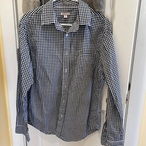 Merona black and white collared button down shirt